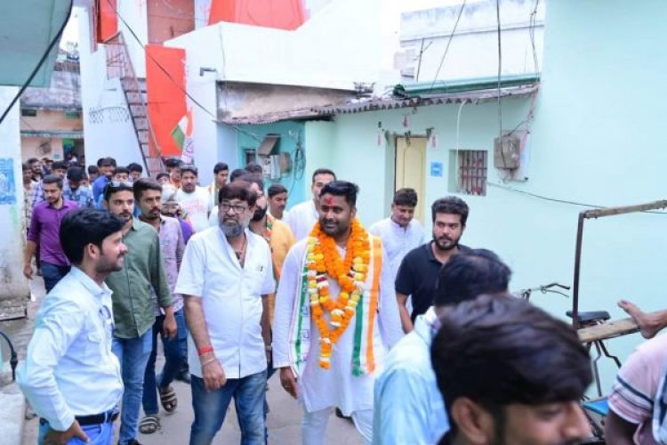 कांग्रेस प्रत्याशी आकाश  ने ब्राह्मणपारा, सुंदरलाल शर्मा, वामनराव लाखे वार्ड में किया जनसंपर्क