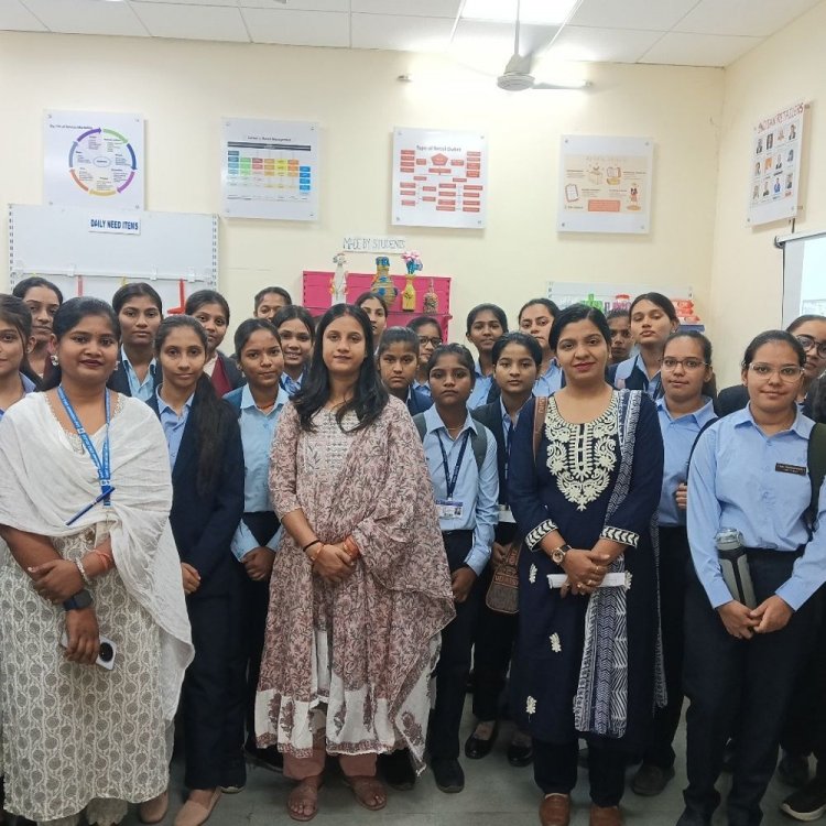 संत हिरदाराम गर्ल्स कॉलेज की छात्राओं का शैक्षणिक भ्रमण:रिटेल मैनेजमेंट के क्षेत्र में व्यावहारिक और प्रासंगिक शिक्षा के लिए डेमोंस्ट्रेशन स्कूल का विजिट